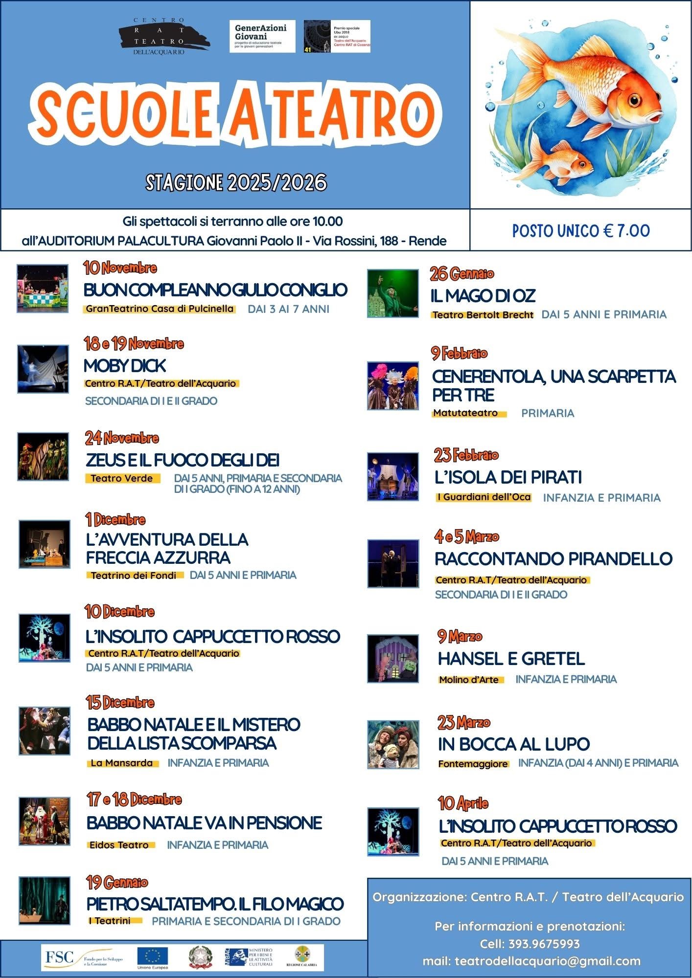 Scuole a Teatro Stagione 2025/2026